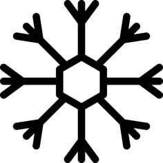 Christmas Snowflake Silhouette Svg Vector, Free Vectors File